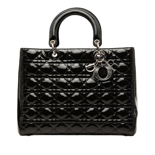 Large Patent Cannage Lady Dior - Image 1