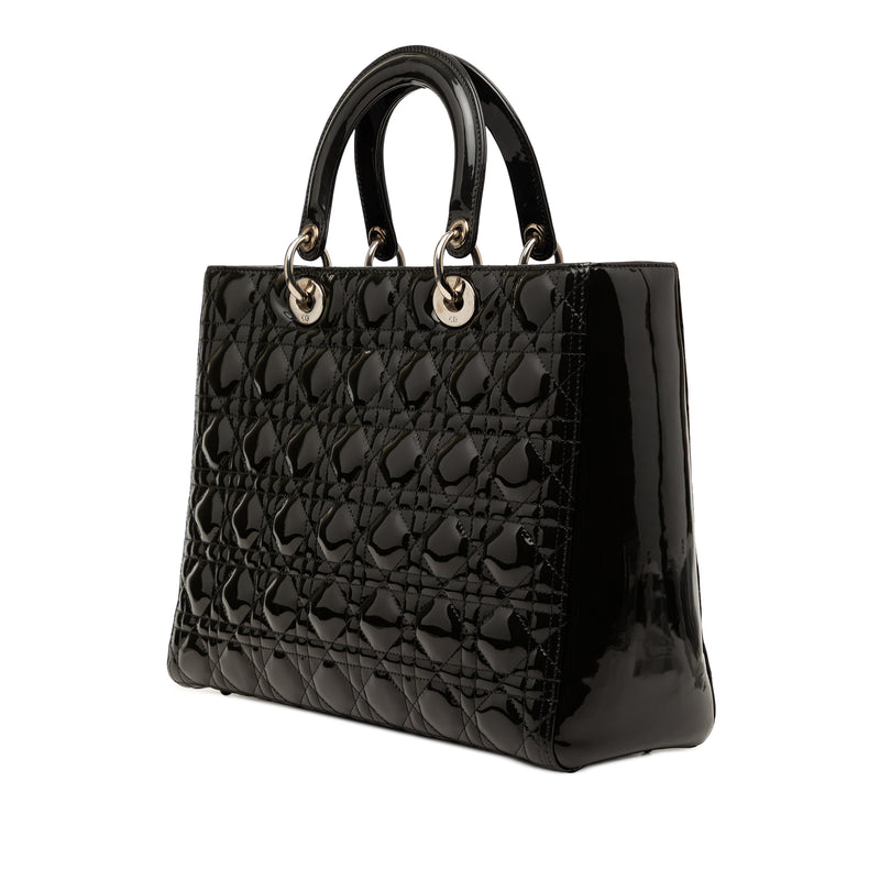 Large Patent Cannage Lady Dior - Image 2