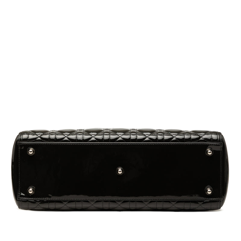 Large Patent Cannage Lady Dior - Image 3