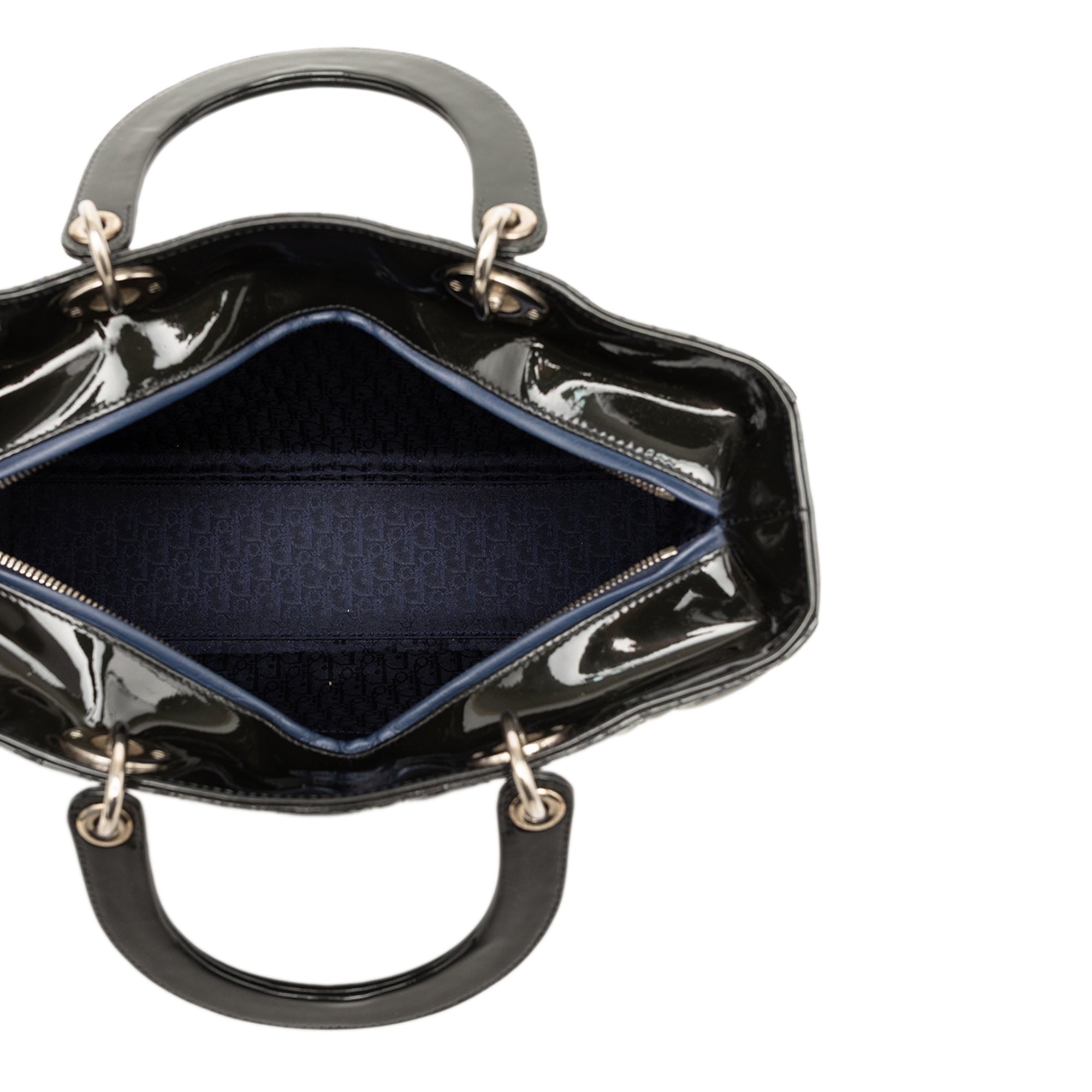 Large Patent Cannage Lady Dior - Image 4
