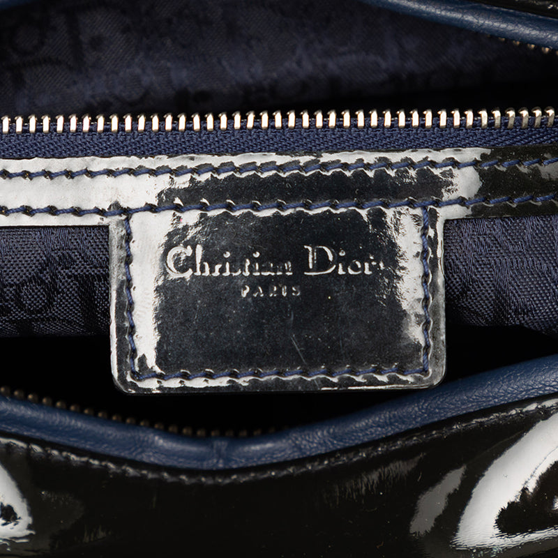 Large Patent Cannage Lady Dior - Image 5