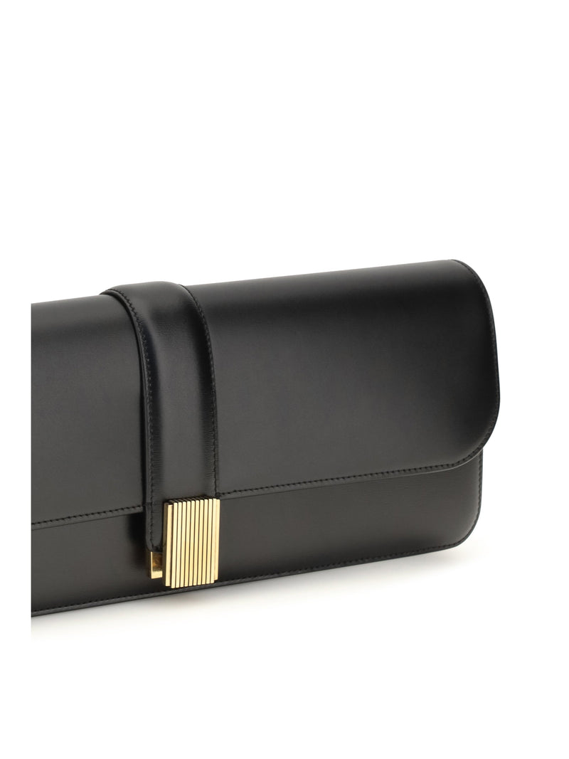 Khaite Blake Clutch — Black Calf Leather Bos Taurus
