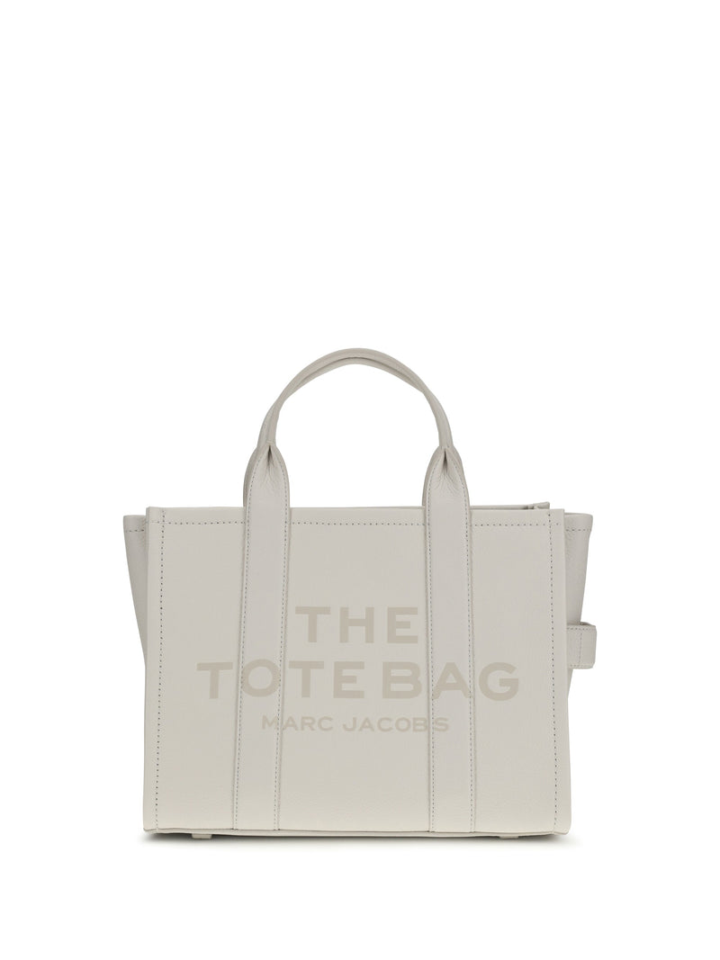 Marc Jacobs Grained Calf Leather Tote Bag — White