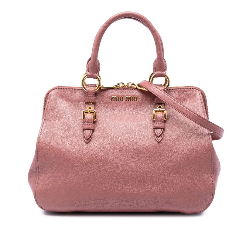 Goatskin Madras Satchel
