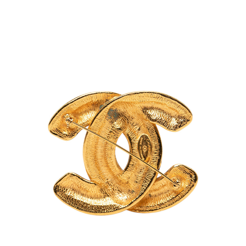 CC Gold Plated Quilted Brooch - Image 2