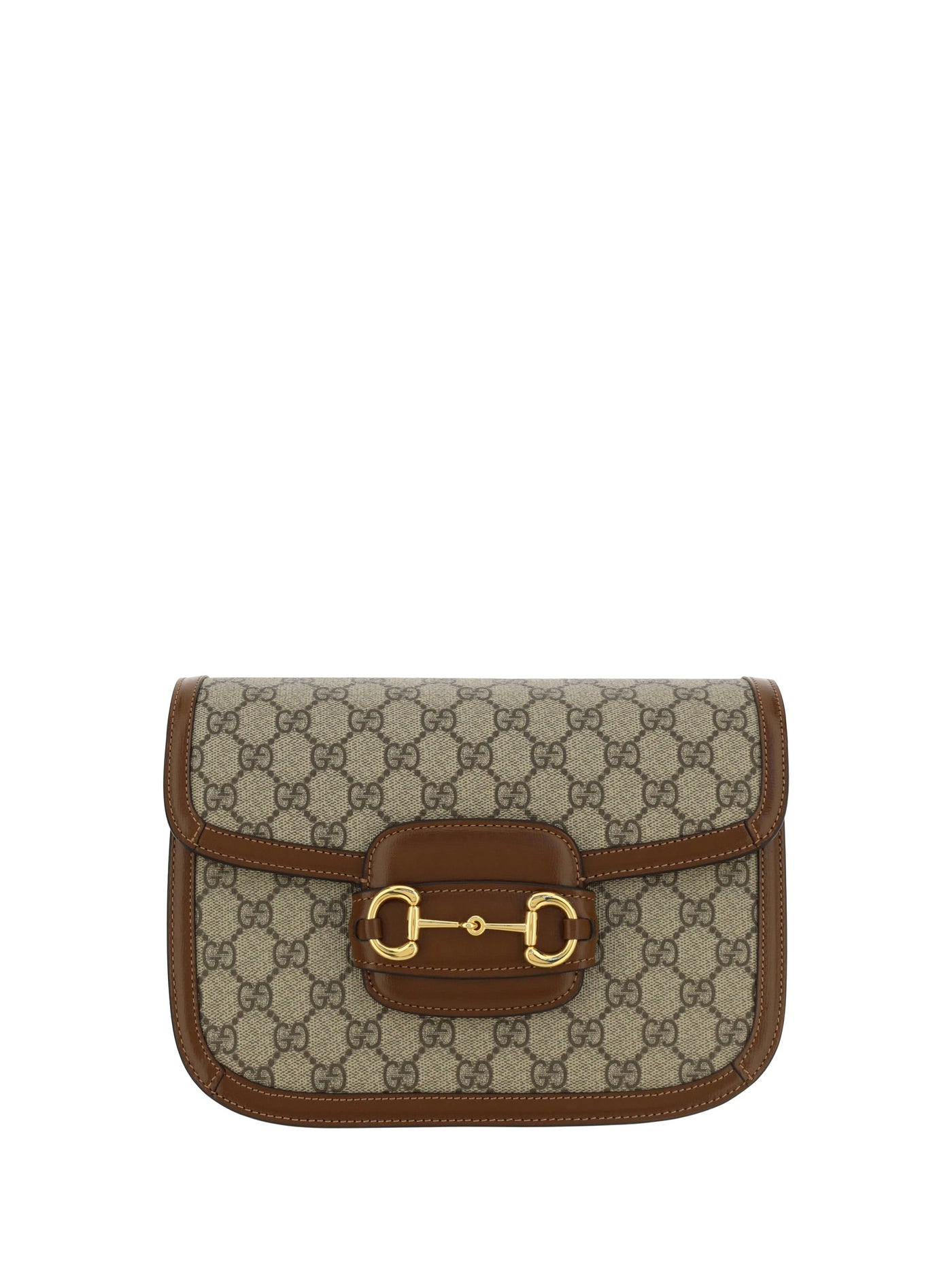 Gucci Horsebit Shoulder Bag — Brown