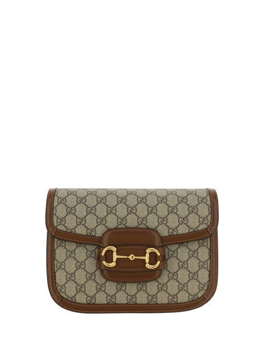 Gucci Horsebit Shoulder Bag — Brown