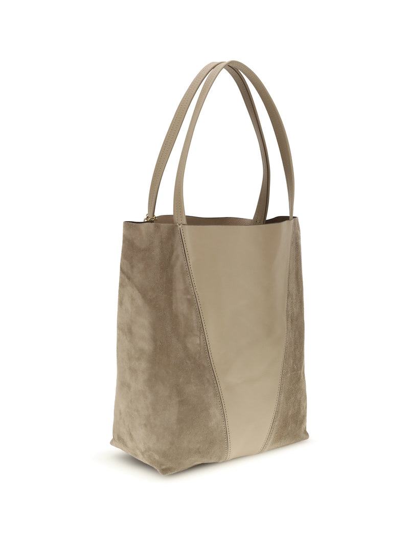 Chloé Spin Shoulder Bag — Brown Calf Leather Bos Taurus