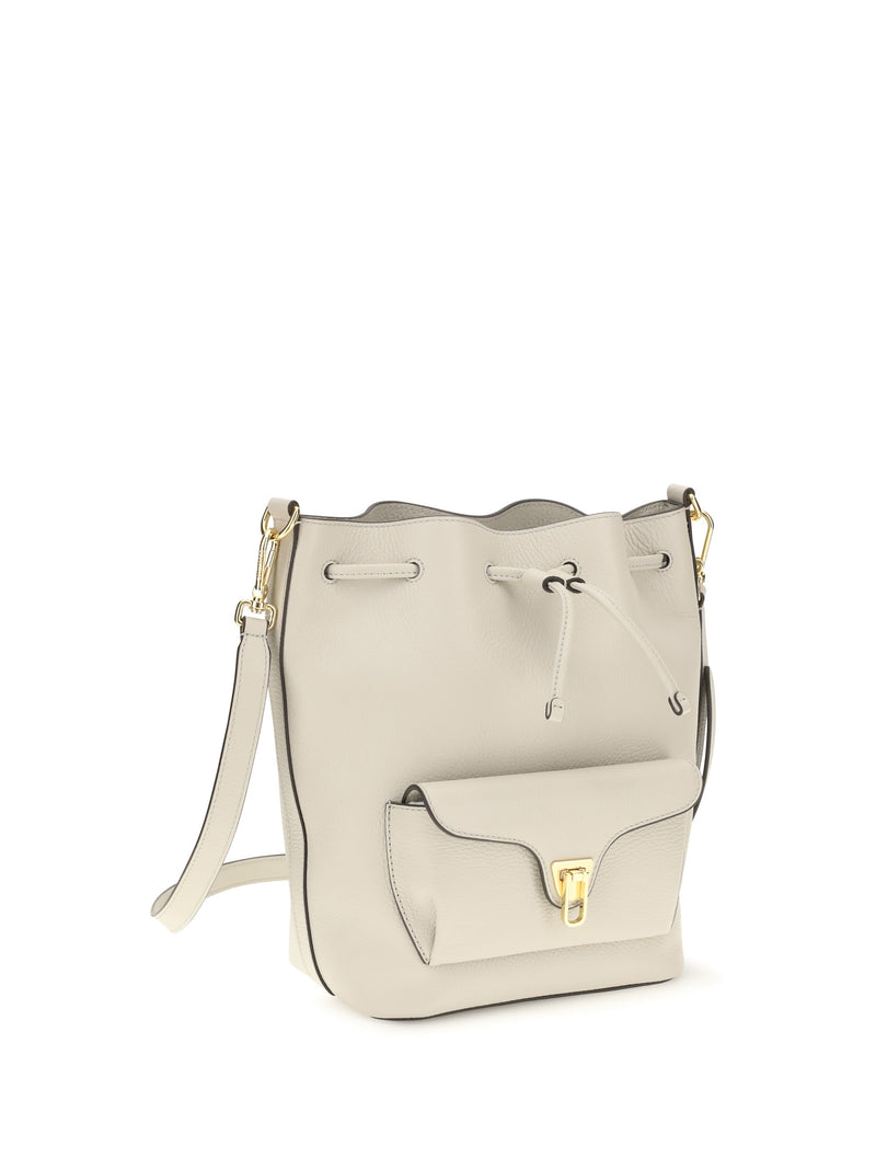 Coccinelle Shoulder Bag — Beige Calf Leather (bos Taurus)
