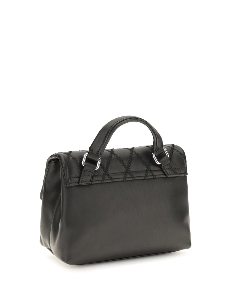 Zanellato Mini Postina Top Handle Bag — Black Calf Leather Bos Taurus