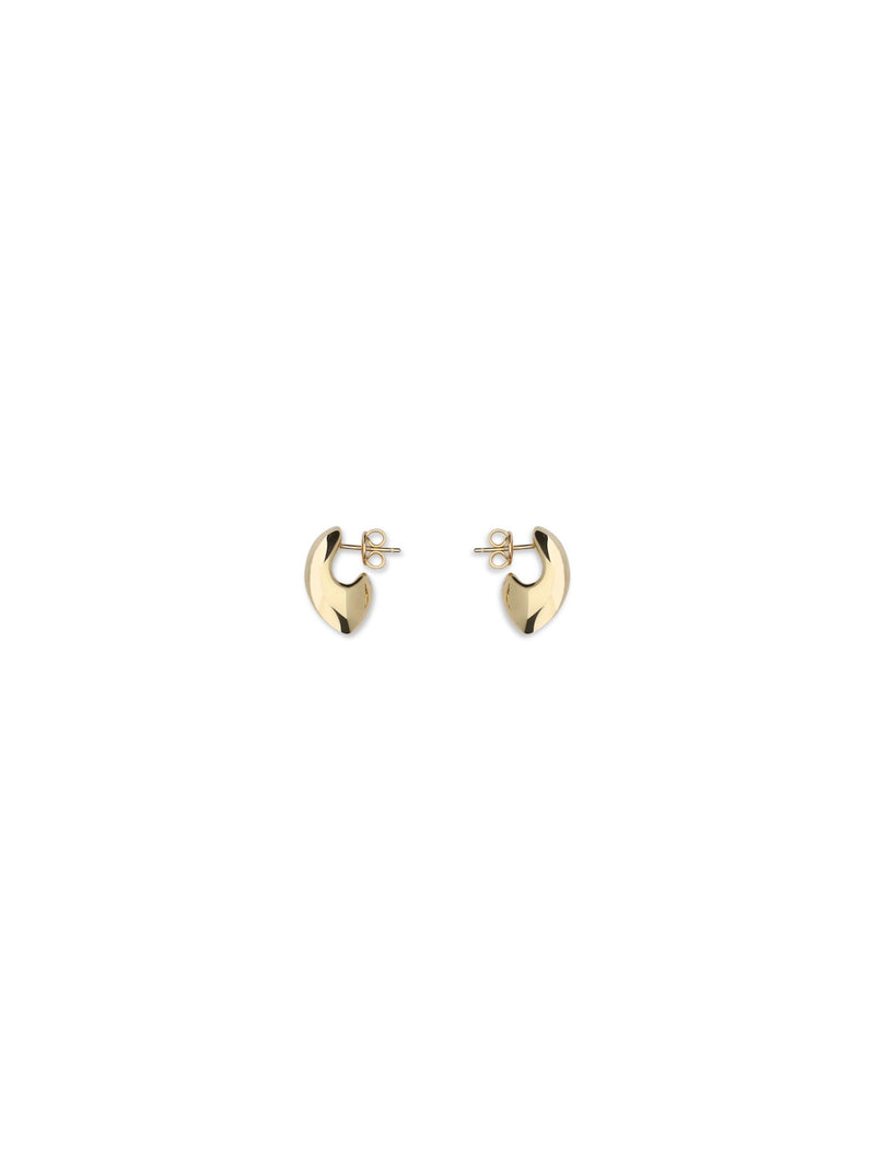 Bottega Veneta Polished Disc Earrings — Gold Metal