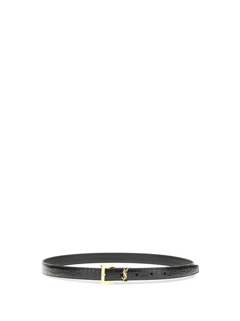 Saint Laurent Cassandre Belt — Black