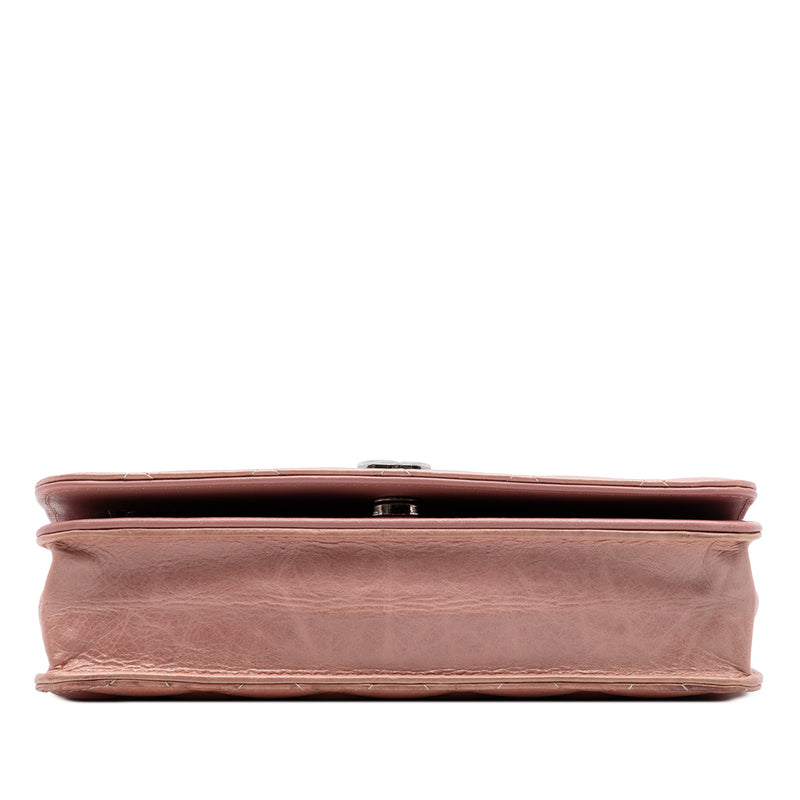 Ombre Patent and Aged Calfskin Crystal Wallet On Chain - Image 3