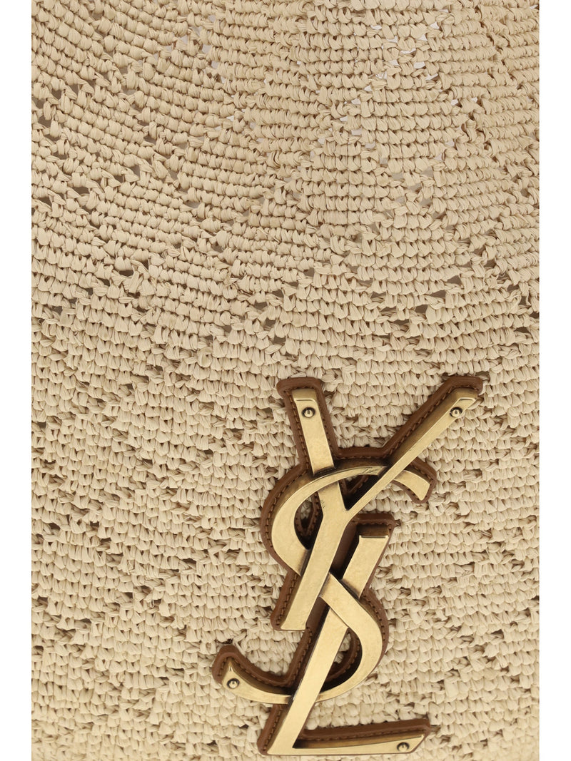 Saint Laurent Icare Hobo Bag — Beige Raffia