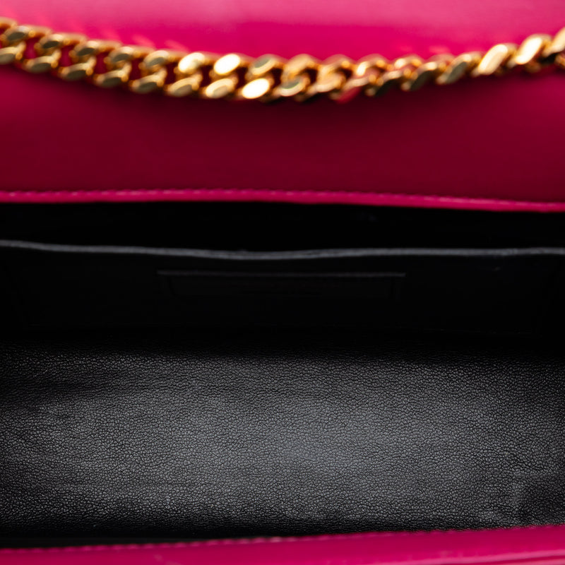 Small Chevron Calfskin Monogram Envelope Bag - Image 4
