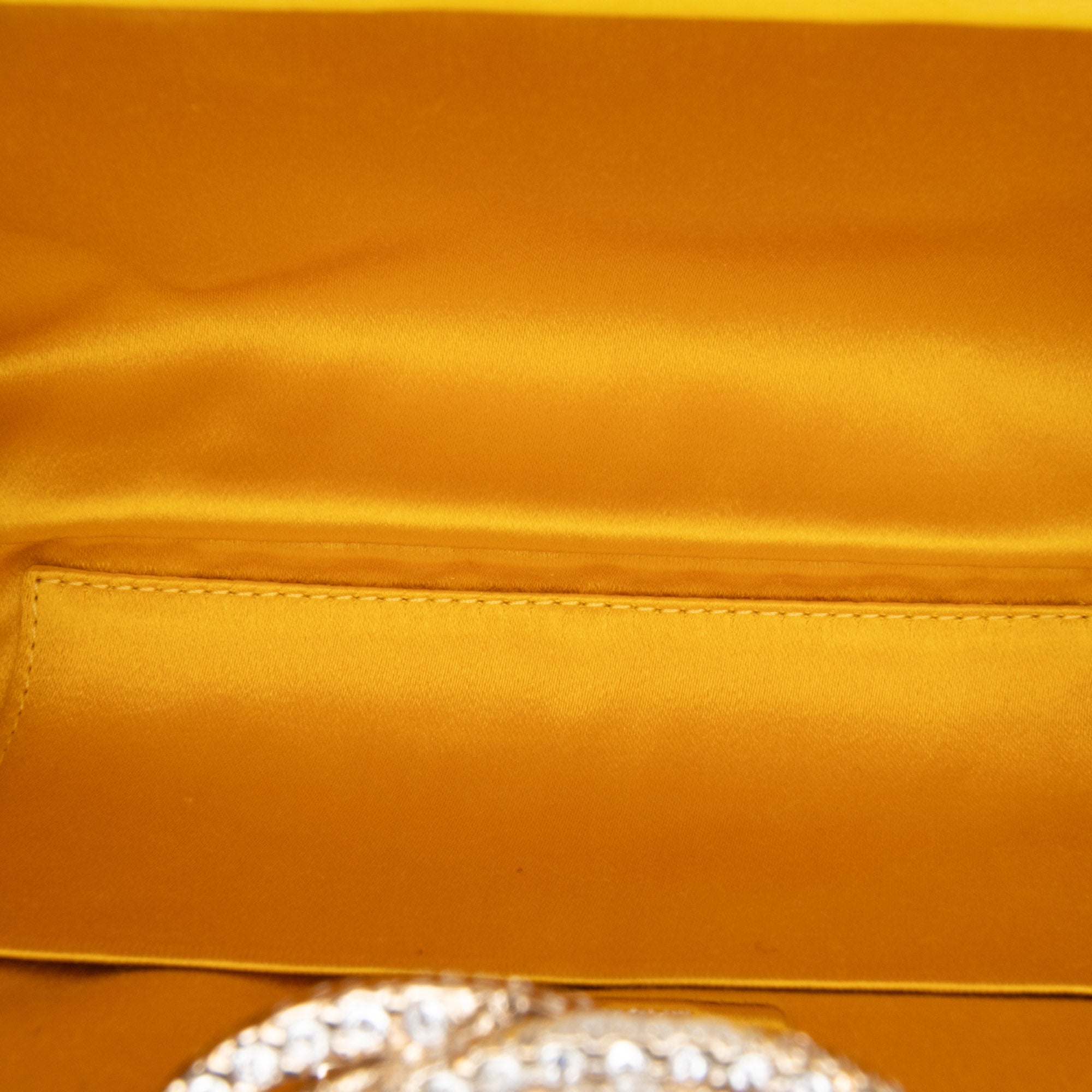 Satin Crystal Camellia Evening Frame Clutch - Image 4