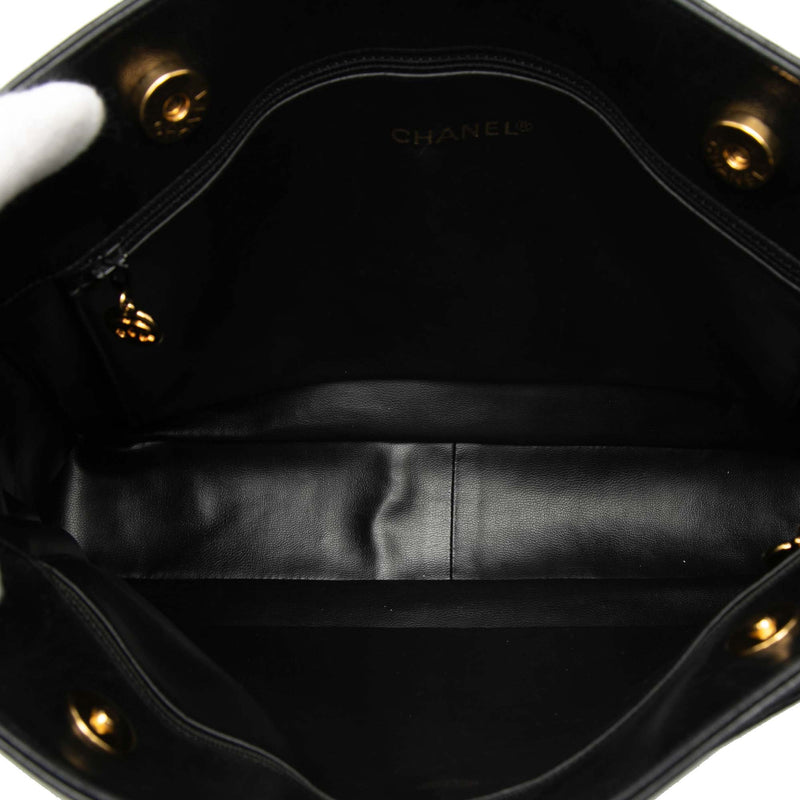 Lambskin CC Studded Logo Tote - Image 4