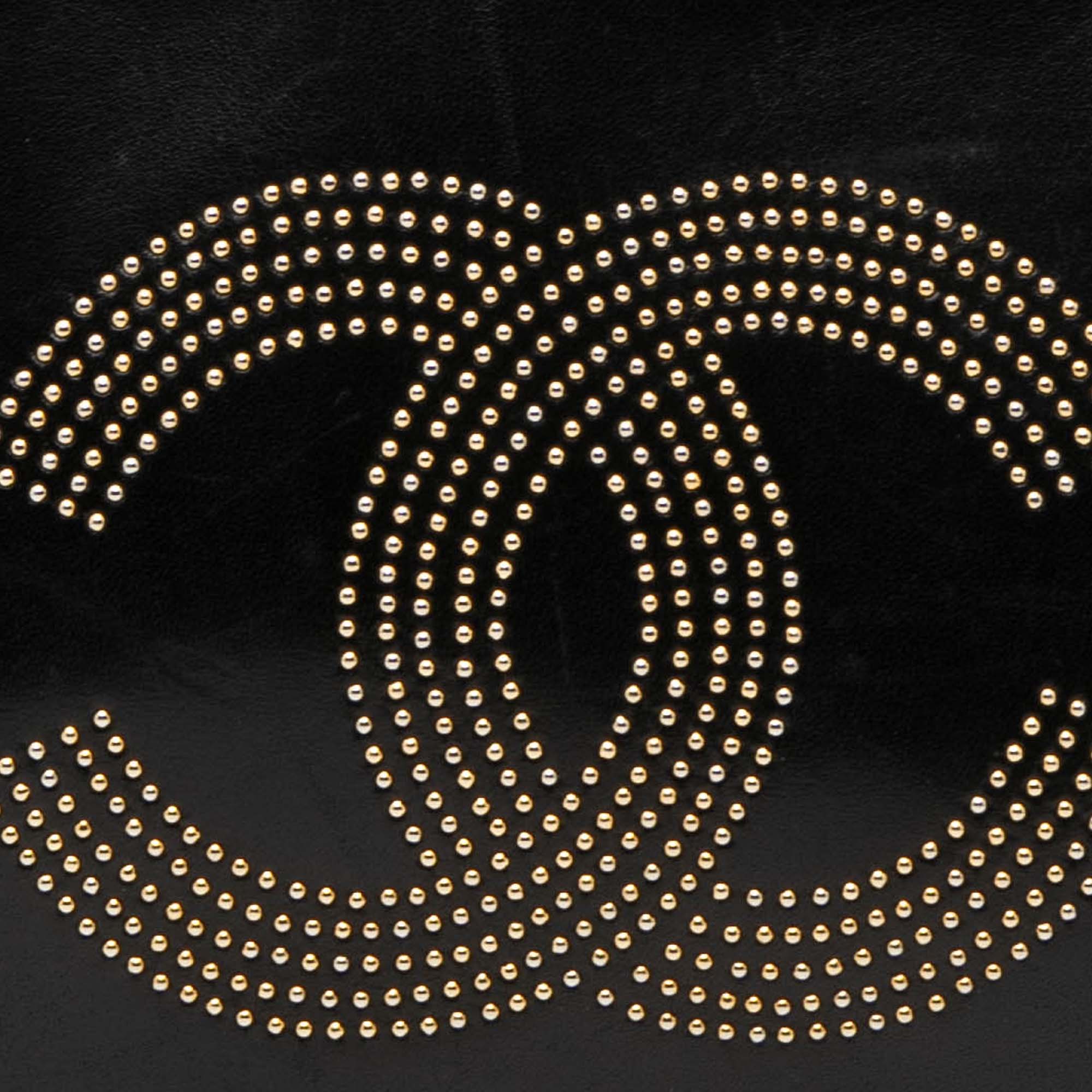 Lambskin CC Studded Logo Tote - Image 7