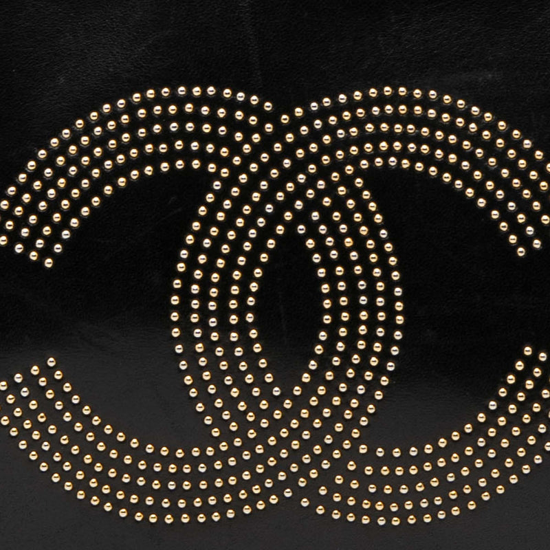 Lambskin CC Studded Logo Tote - Image 7