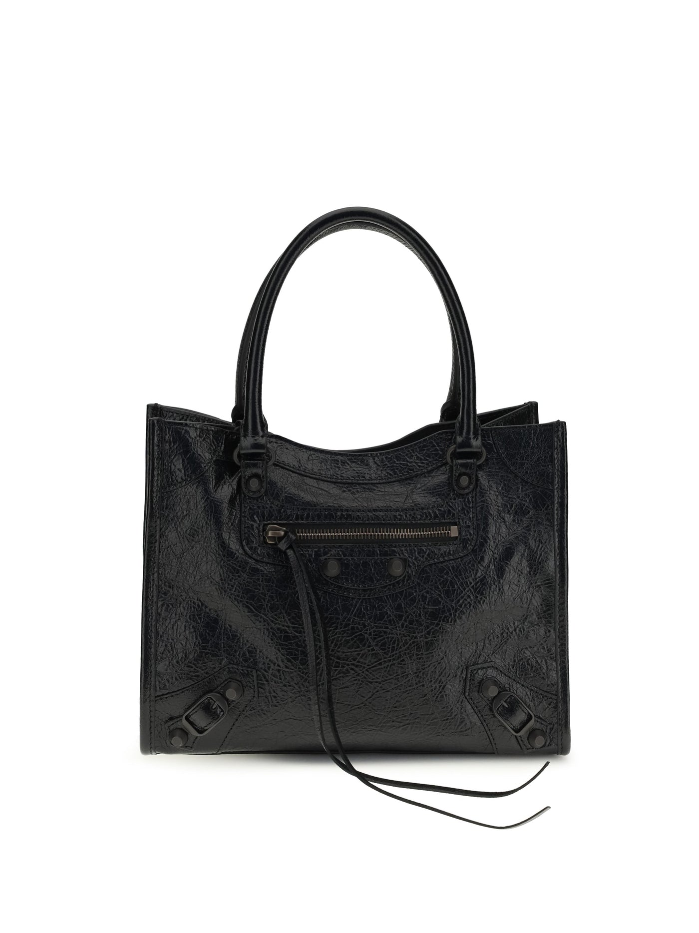 Balenciaga Le City Top Handle Bag — Black Lamb Ovis Aries