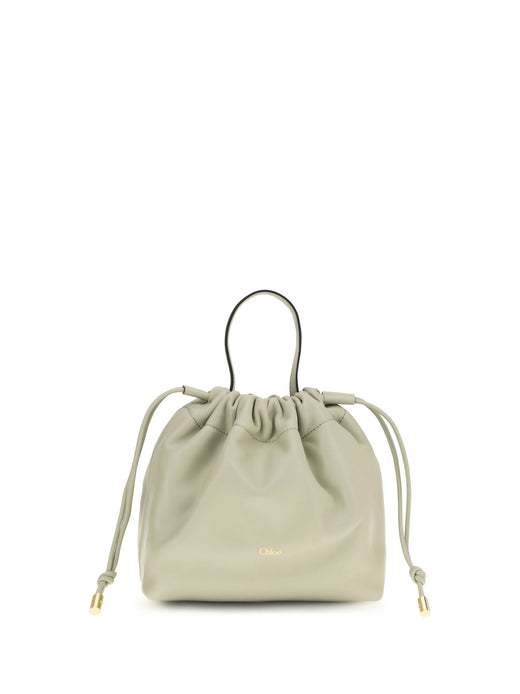 Chloé Lambskin Leather Chain Shoulder Bag — Beige Lamb Ovis Aries