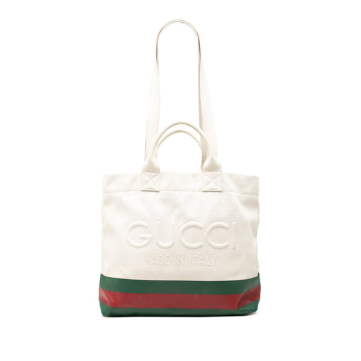 Canvas Web Embossed Logo Tote - Image 1