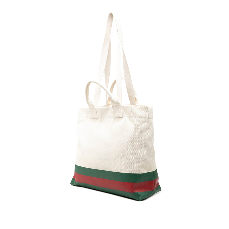 Canvas Web Embossed Logo Tote - Image 2