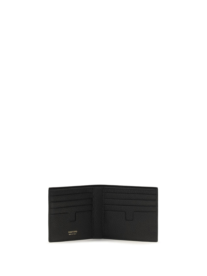 Tom Ford Pebbled Calf Leather Wallet — Black Bos Taurus