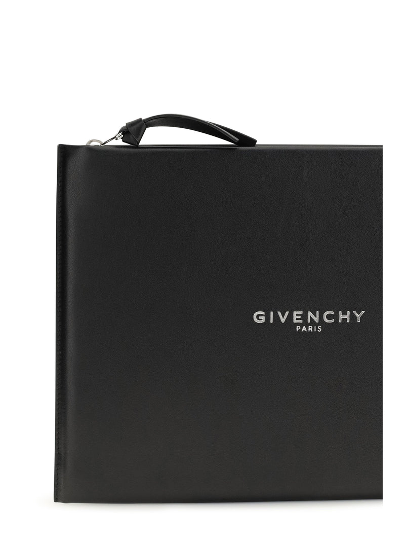 Givenchy Antigona Clutch — Black Calfskin Leather