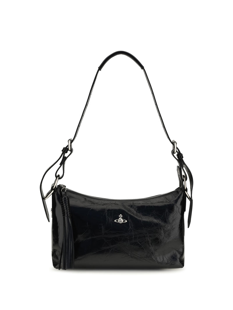 Vivienne Westwood Emma Shoulder Bag — Black Calf Leather