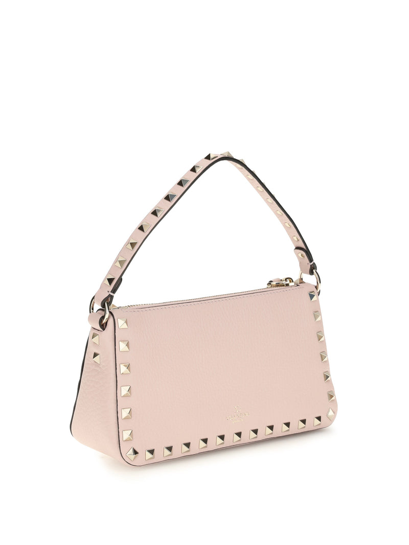 Valentino Garavani Rockstud Shoulder Bag — Pink Calf Leather Bos Taurus