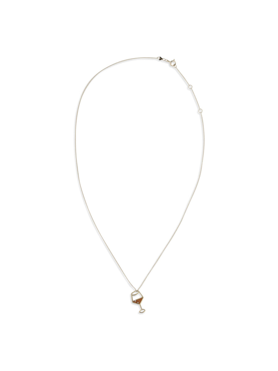 Aliita Spritz Brillante Necklace — Orange Sterling Silver Necklaces