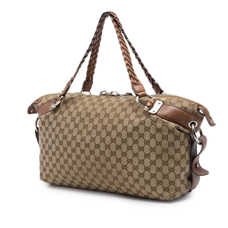 Medium GG Canvas Bamboo Bar Tote - Image 2