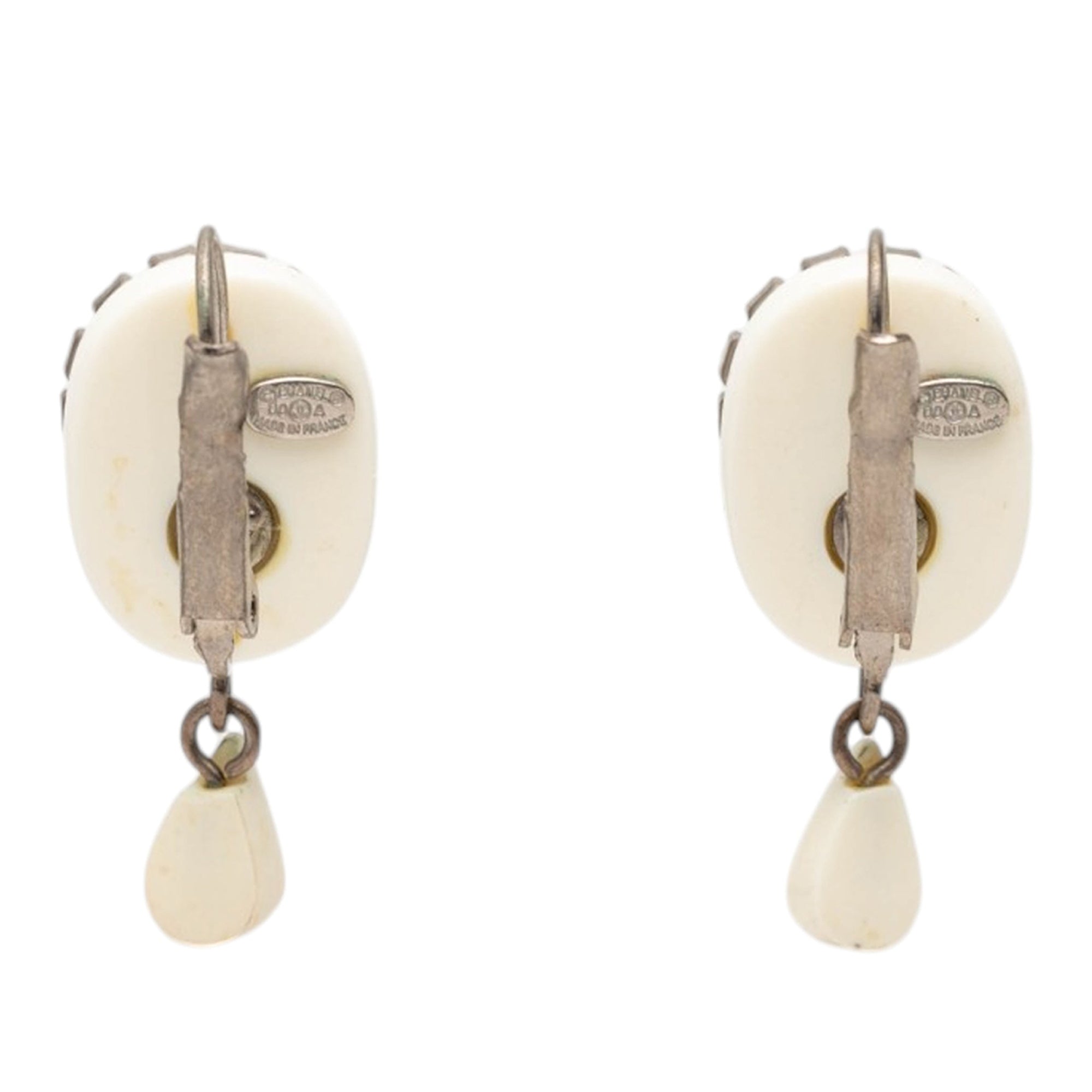 Resin Strass Rain Drop Clip On Earrings - Image 2