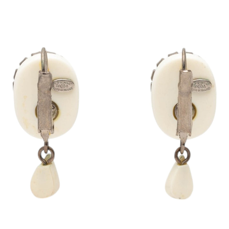 Resin Strass Rain Drop Clip On Earrings - Image 2