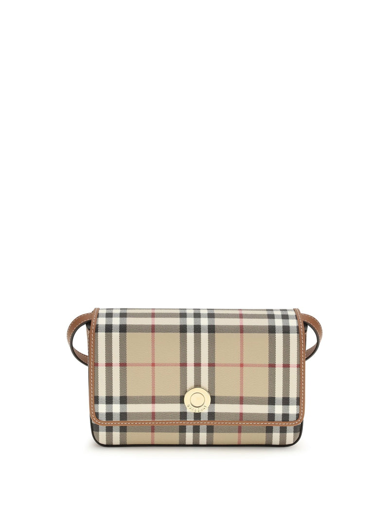 Burberry Vintage Check Shoulder Bag — Brown Thermoplastic Polyurethane