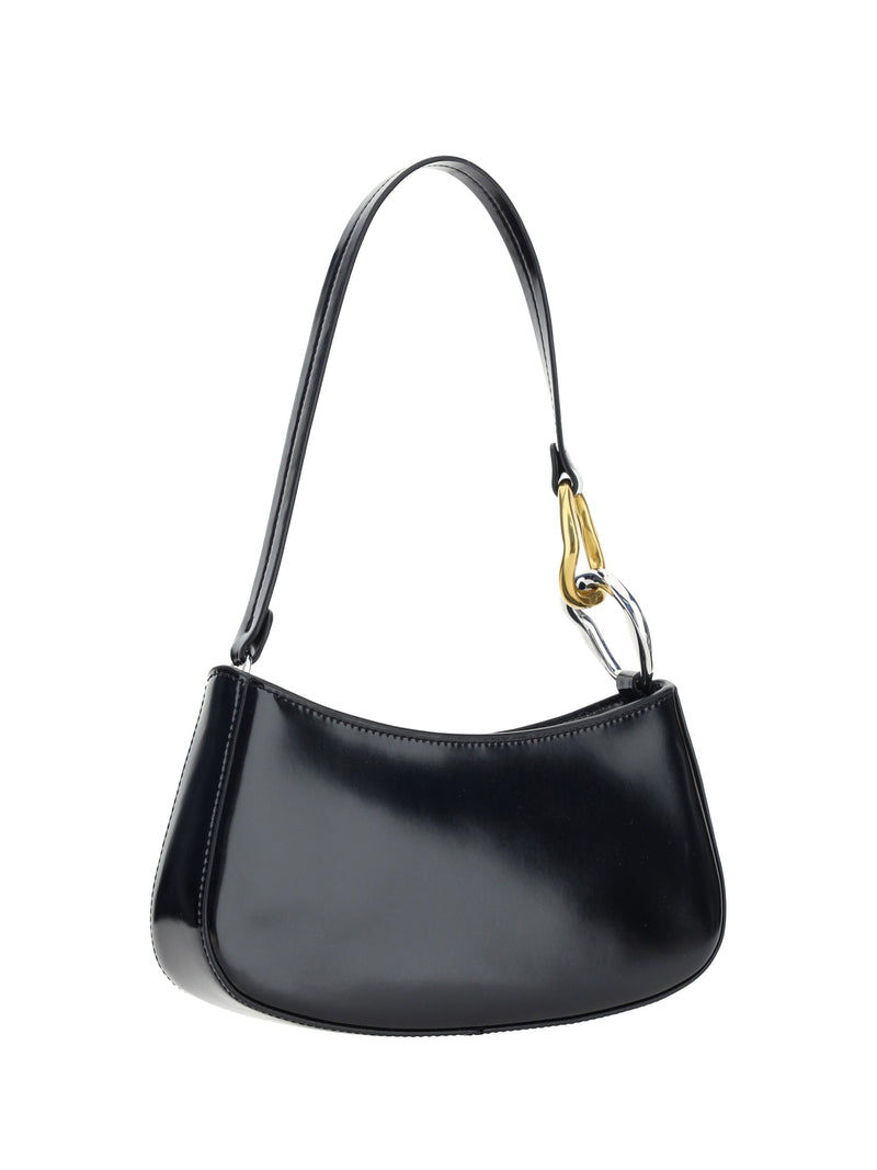 Staud Ollie Shoulder Bag — Black Calf Leather Bos Taurus