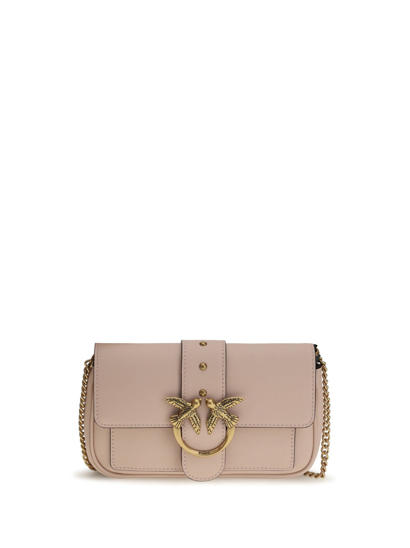 Pinko Shoulder Bag — Pink Calf Leather