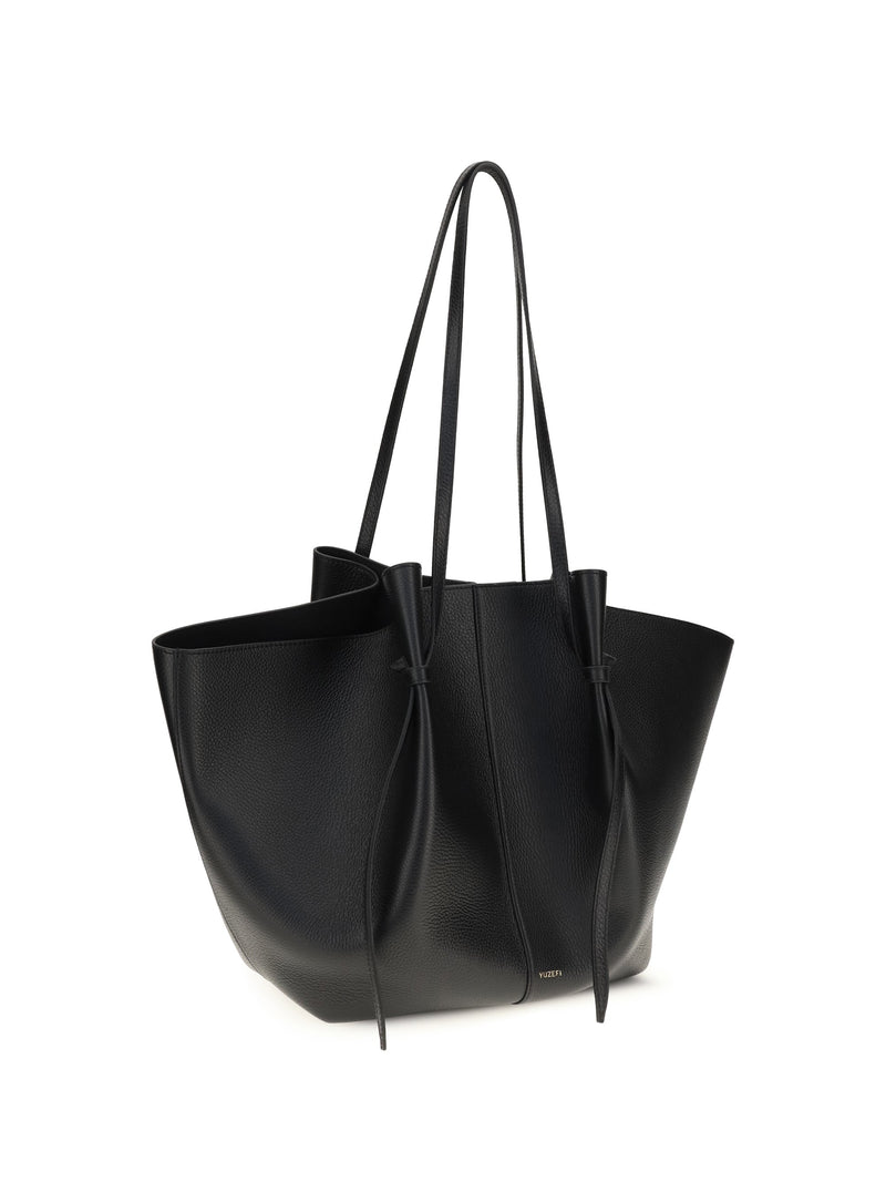 Yuzefi Mochi Shoulder Bag — Black Calf Leather (bos Taurus)