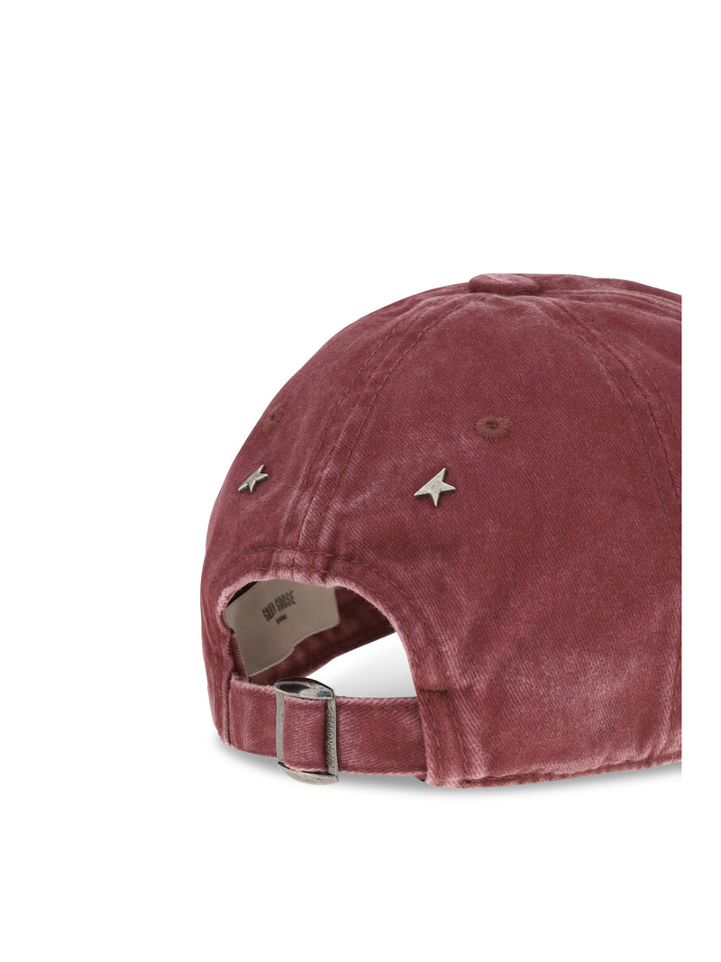 Golden Goose Gup02837p002734 Embroidered Logo Baseball Cap — Red Cotton Caps
