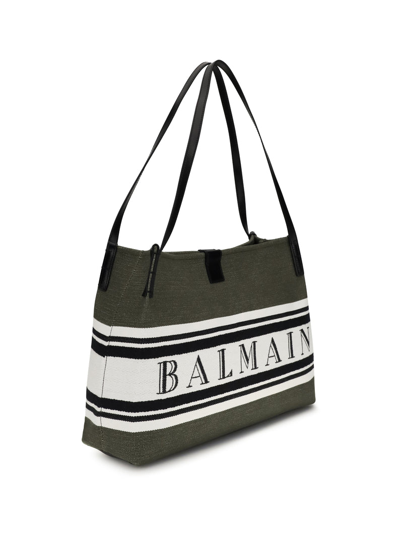 Balmain Tote Bag — Green Cotton