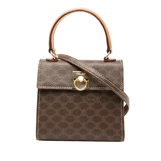 Mini Macadam Coated Canvas Top Handle Bag - Image 1