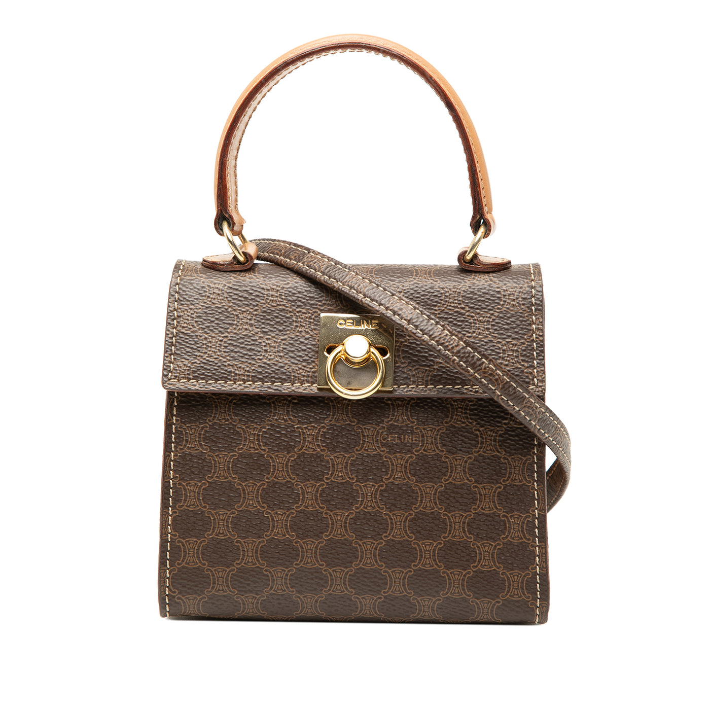 Mini Macadam Coated Canvas Top Handle Bag - Image 1