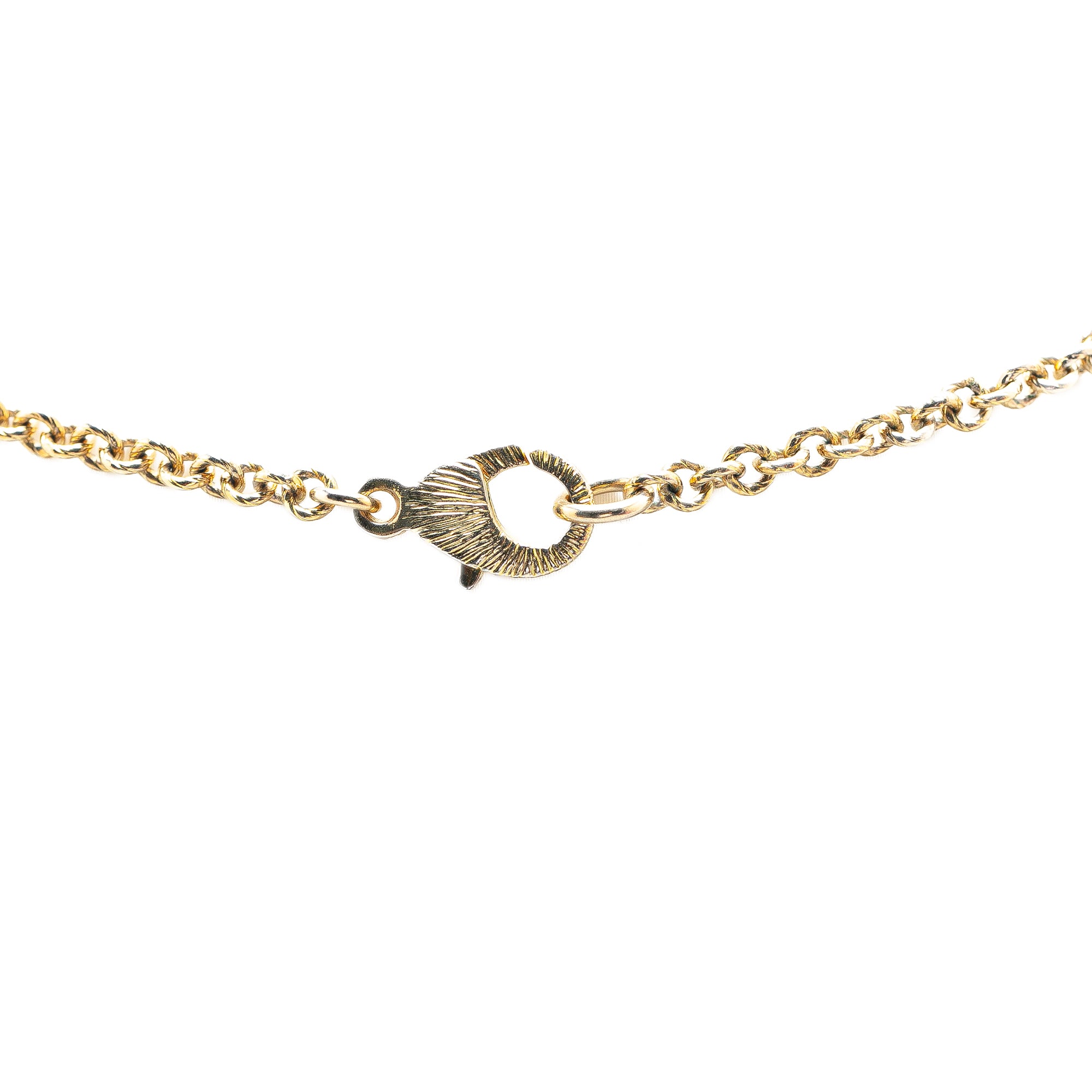 Gold Plated GG Faux Pearl Drop Pendant Necklace - Image 3