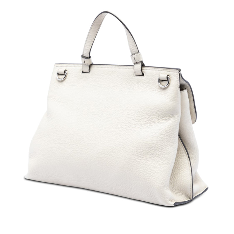 Medium Calfskin Bamboo Daily Satchel - Image 2