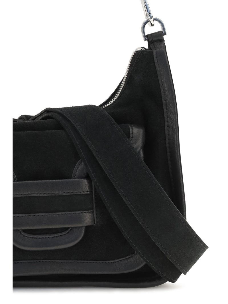 Pierre Hardy Alpha Day Shoulder Bag — Black Calf Leather