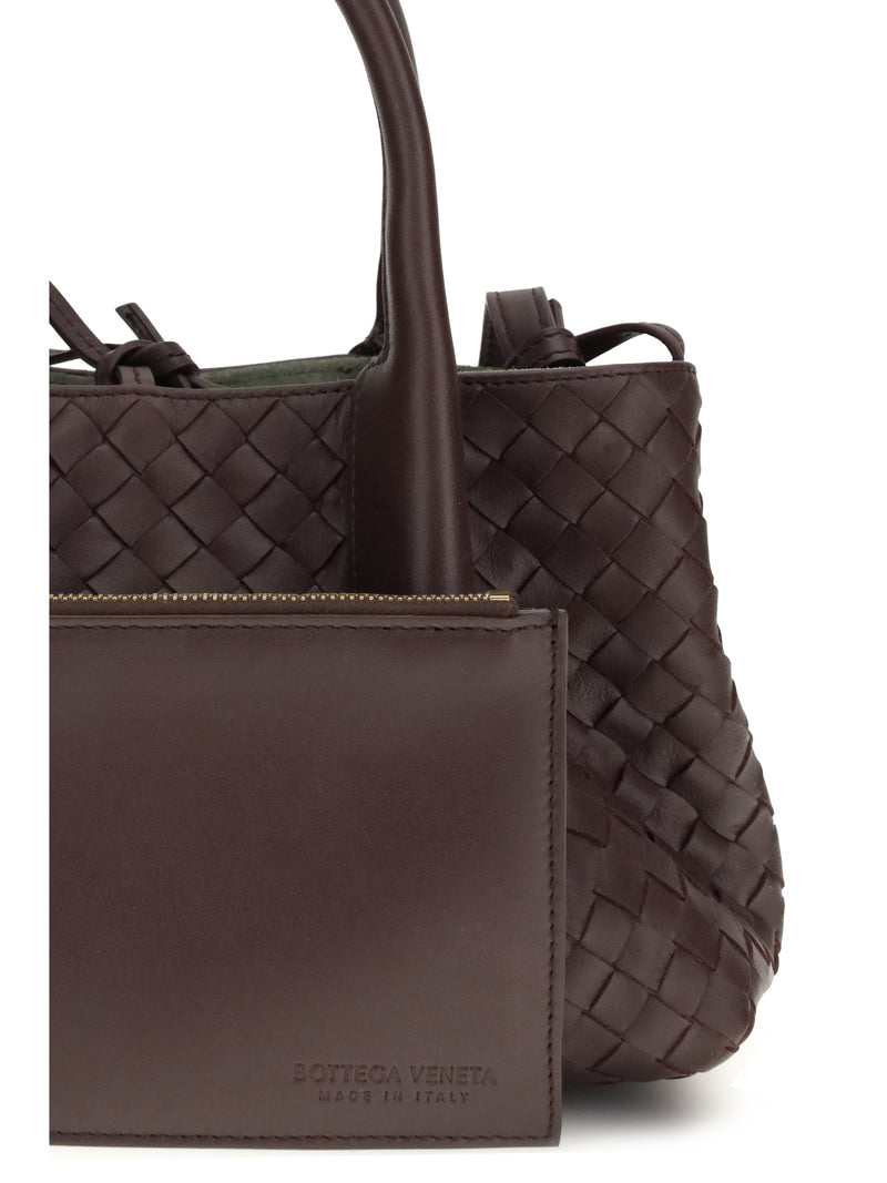 Bottega Veneta Pinacoteca Top Handle Bag — Brown Calf Leather