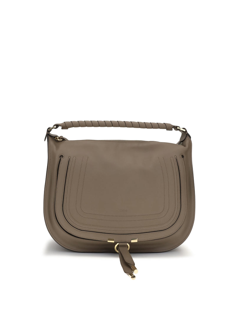 Chloé Marcie Shoulder Bag — Brown Calf Leather