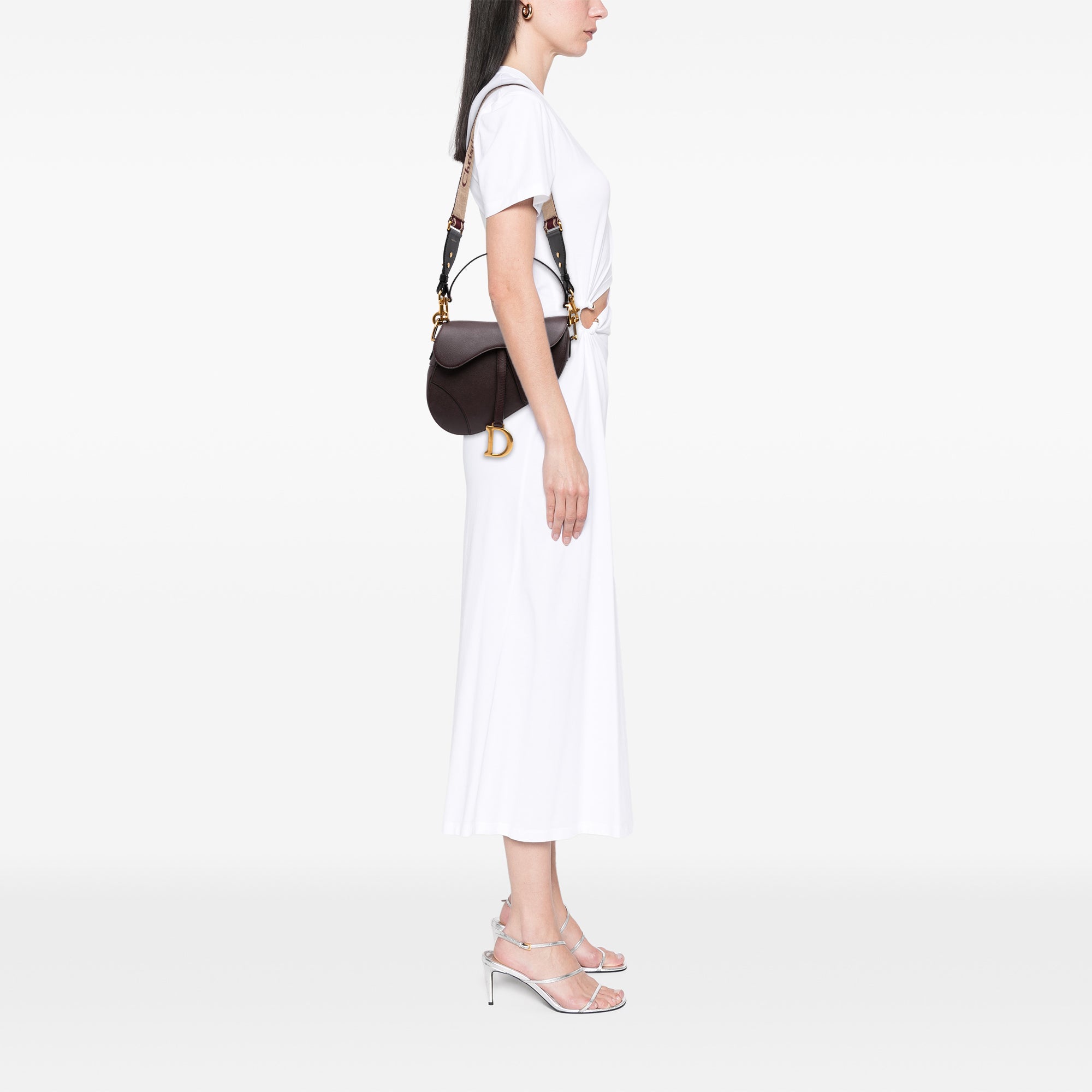 Mini Grained Calfskin Saddle Bag - Image 6