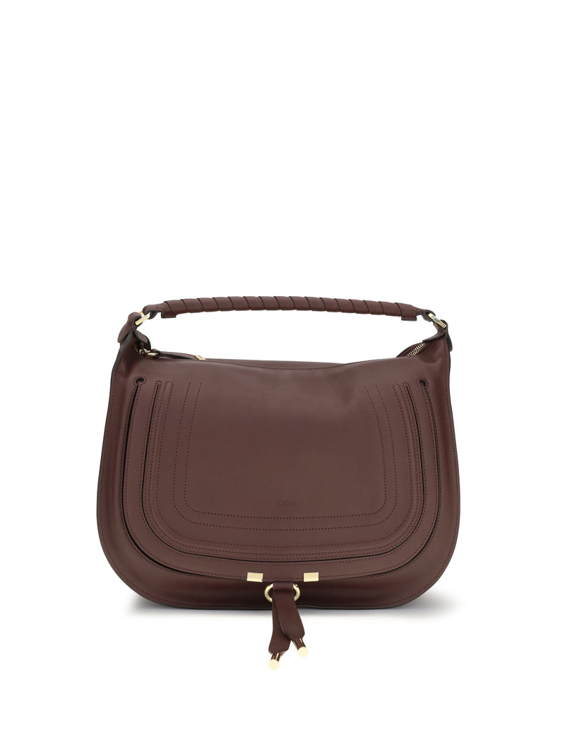 Chloé Marcie Shoulder Bag — Brown Calf Leather